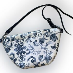 Patricia Nash Blue and White Crossbody Bag